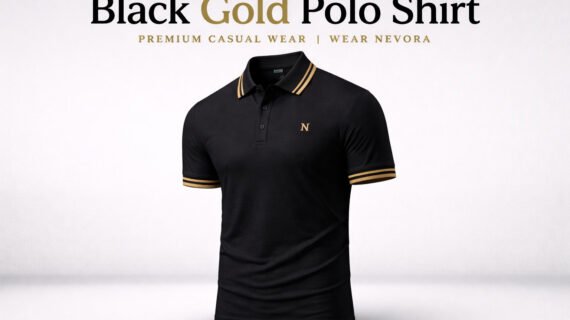 Black Gold Polo Shirt – Premium Casual Wear | Wear Nevora